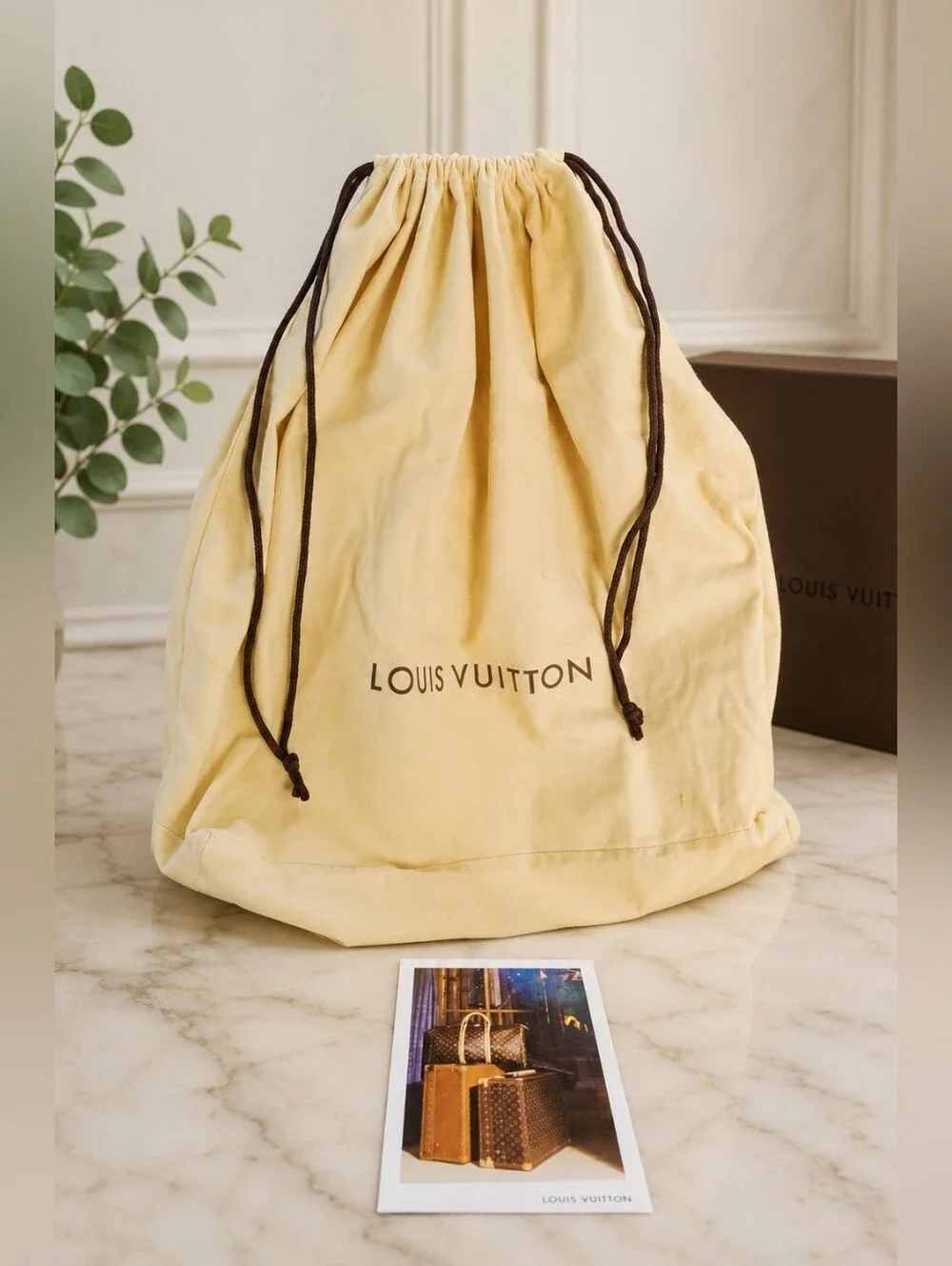 Louis Vuitton XL Luggage Dust Bag Card Holder Set Travel Keepall 55 60 Bundle